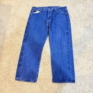 Levis 501 Jeans Mens 42x30 Straight Leg Button Fly Classic Vintage Denim